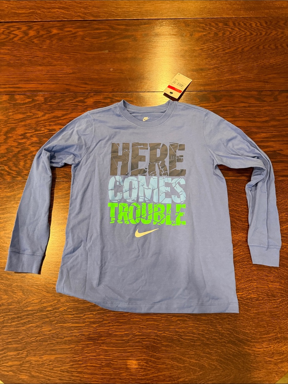 Nike Kids Here Comes Trouble Long Sleeve Tee nwt
